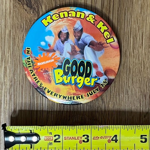 Nickelodeon Good Burger Movie Promo Button Kenan & Kel RARE 90s Original - Picture 2 of 2